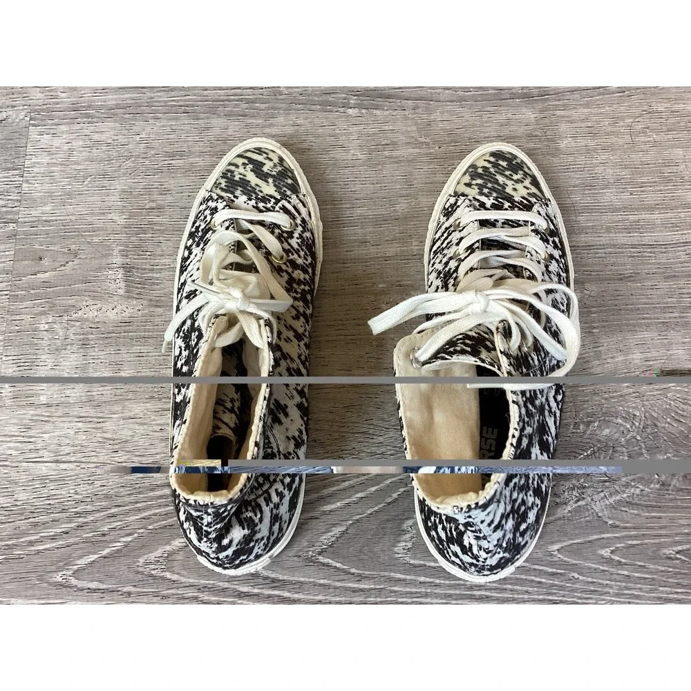 Converse All Star Gemma OX Womens Size 8 Shoes Black White High Sneakers 553448C